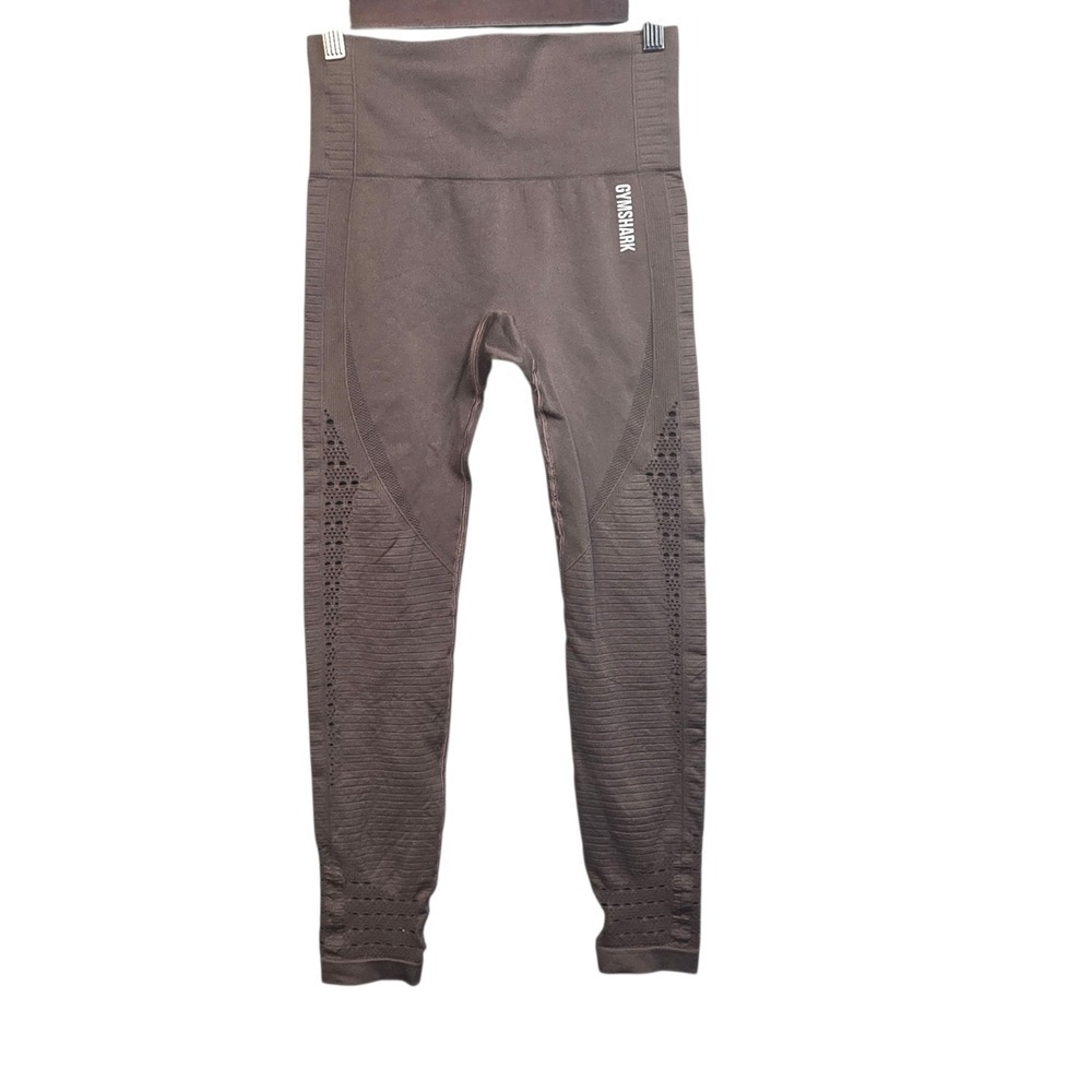 Gymshark Leggings Workout High Waisted Seamless Activewear Tights Brown Womens S